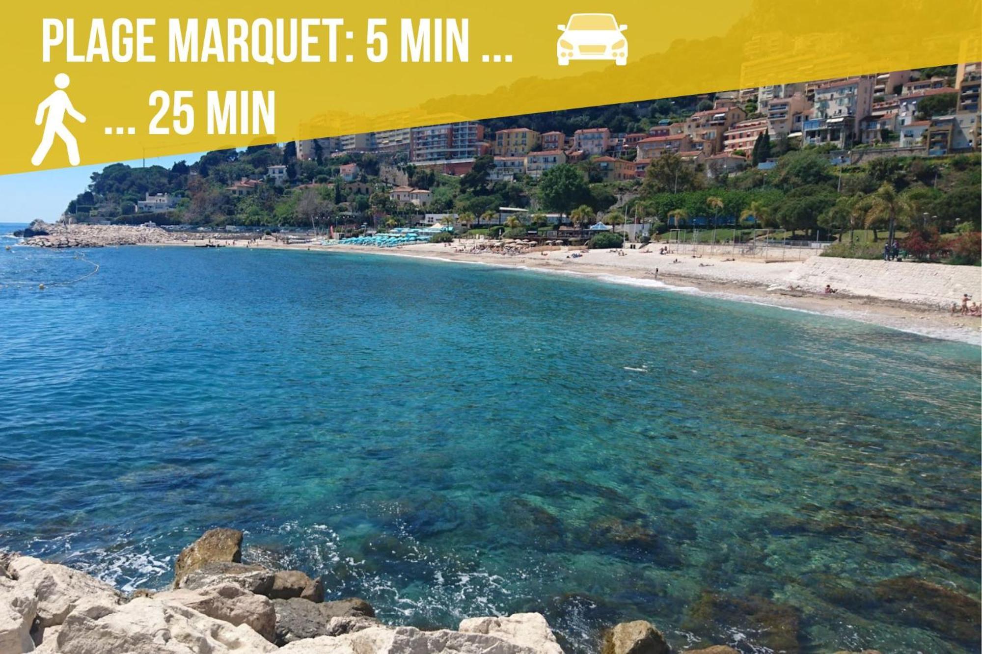 Luxueux Appartement - Vue Mer - Piscine - Free Parking - Monaco Cap-d'Ail Exterior foto